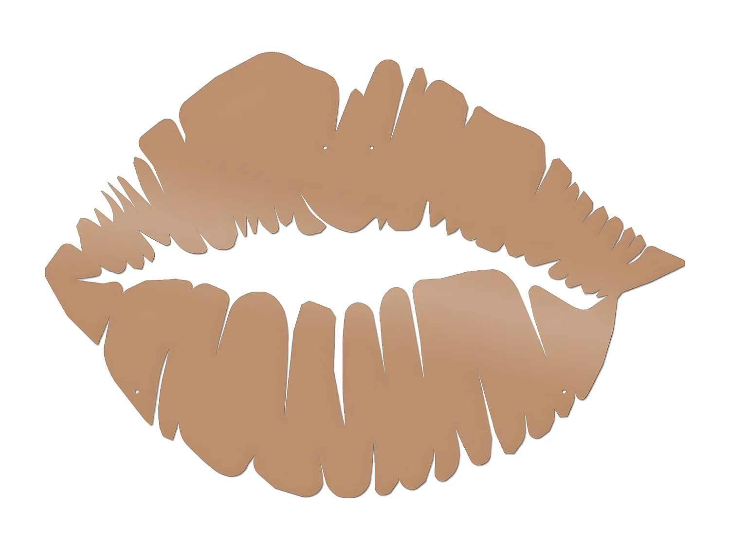 Décoration en Métal Baiser 4, Cuivre, 48x1,5x33 cm, EPIKASA