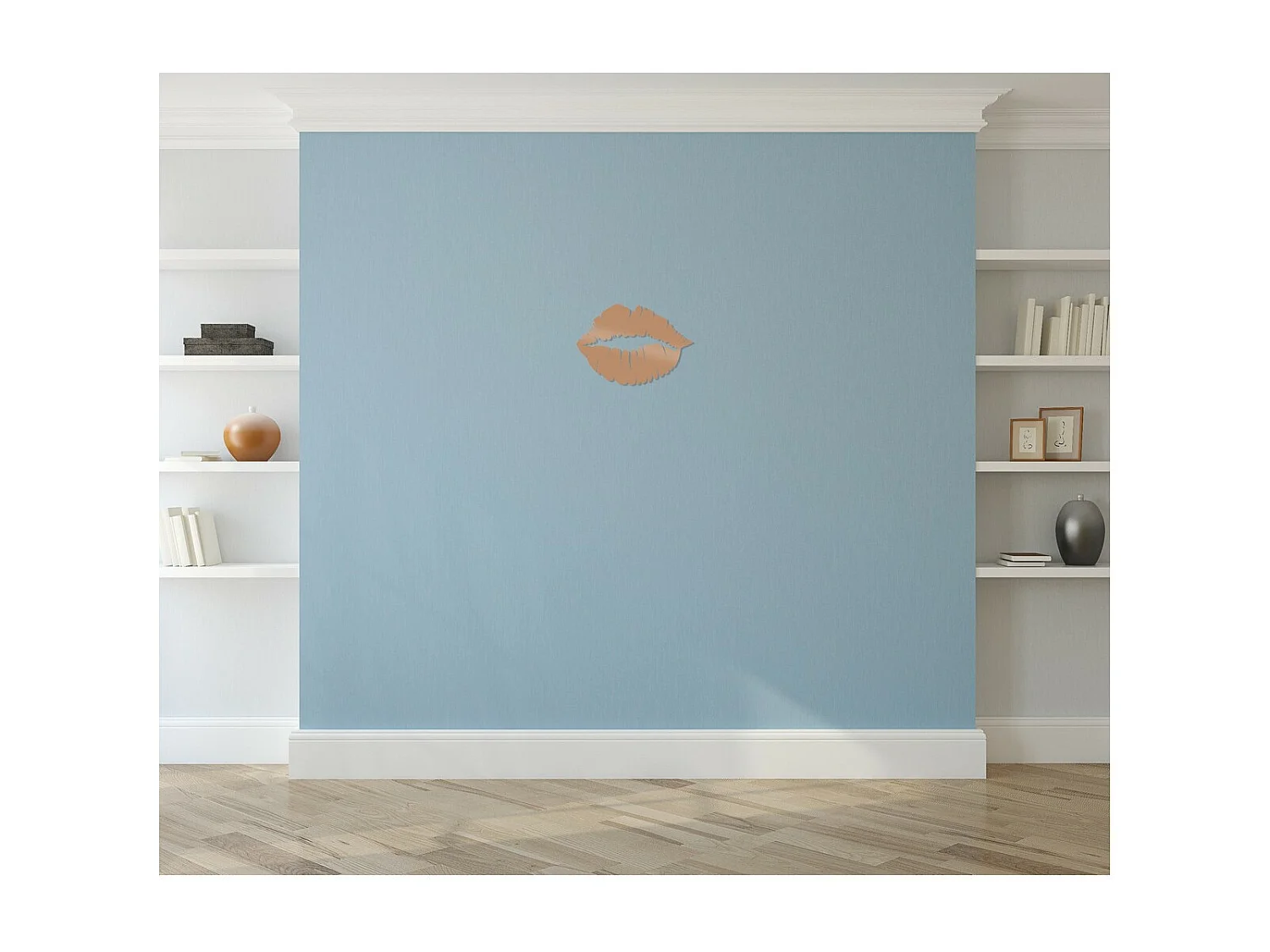 Décoration en Métal Baiser 4, Cuivre, 48x1,5x33 cm, EPIKASA