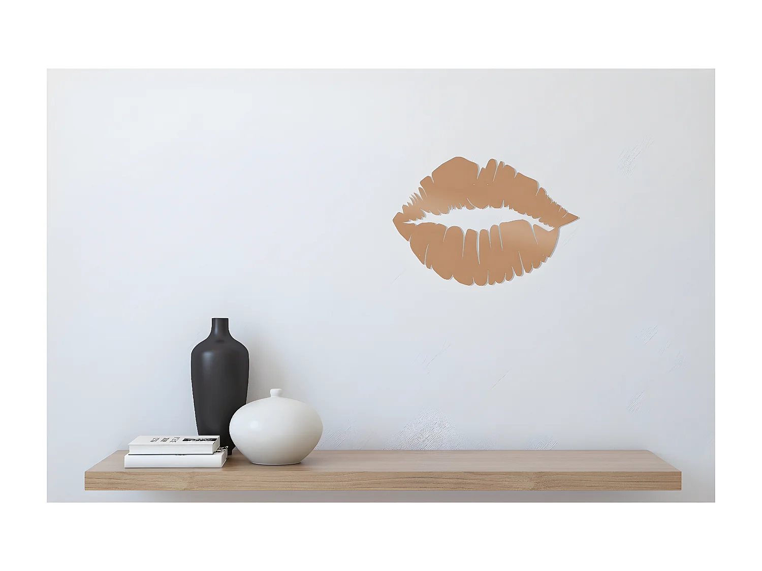 Décoration en Métal Baiser 4, Cuivre, 48x1,5x33 cm, EPIKASA