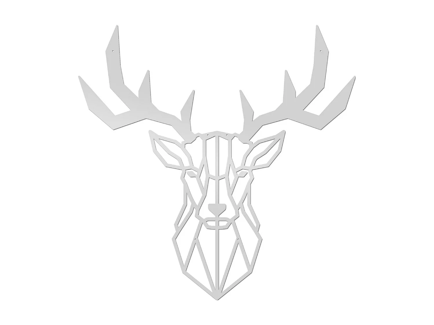 Metalen Decoratie Herten 6 - Zilver - 51x1,5x51 cm - EPIKASA