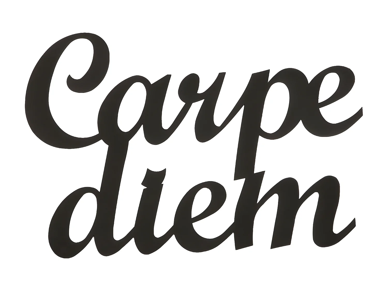 Décoration en Métal Carpediem, Noir, 50x1,5x38 cm, EPIKASA