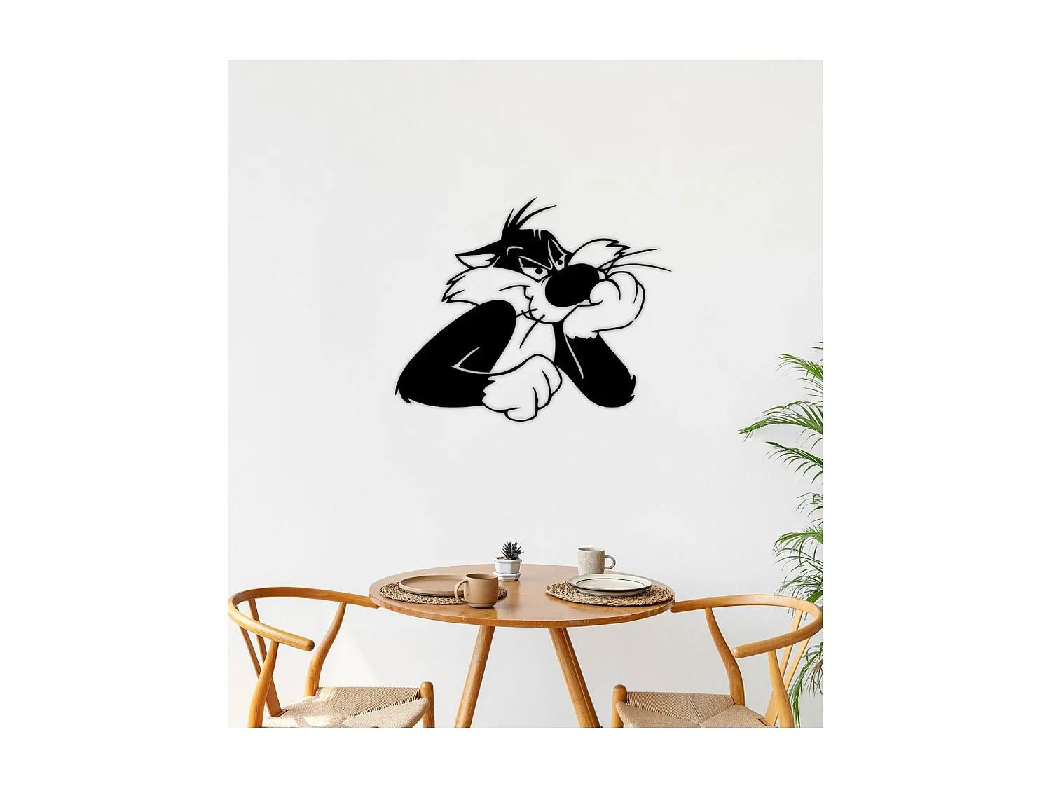 Décoration en Métal Grosminet, Noir, 71x1,5x57 cm, EPIKASA