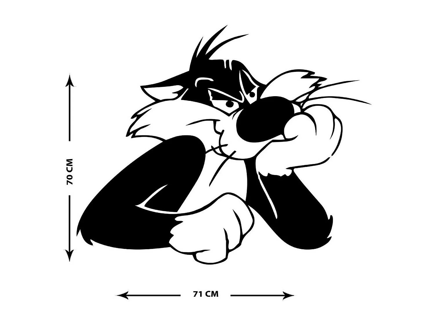 Décoration en Métal Grosminet, Noir, 71x1,5x57 cm, EPIKASA