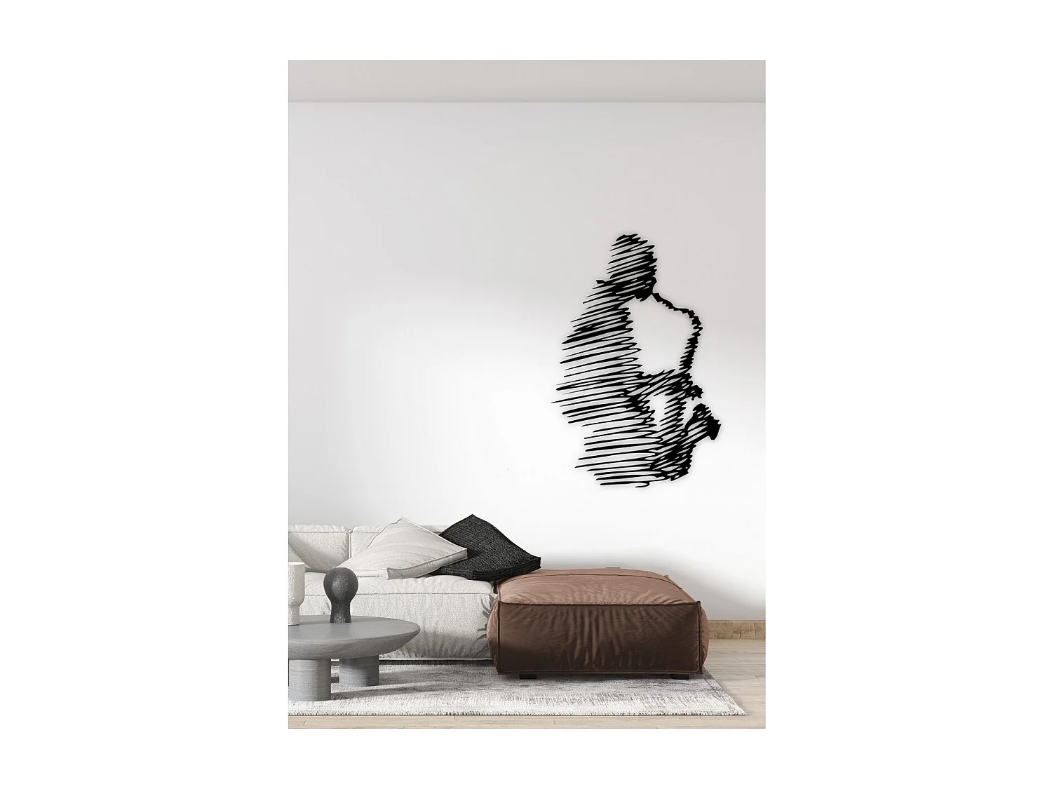 Dekoracja Metalowa Jazz 2, Czarny, 68x1,5x100 cm, EPIKASA