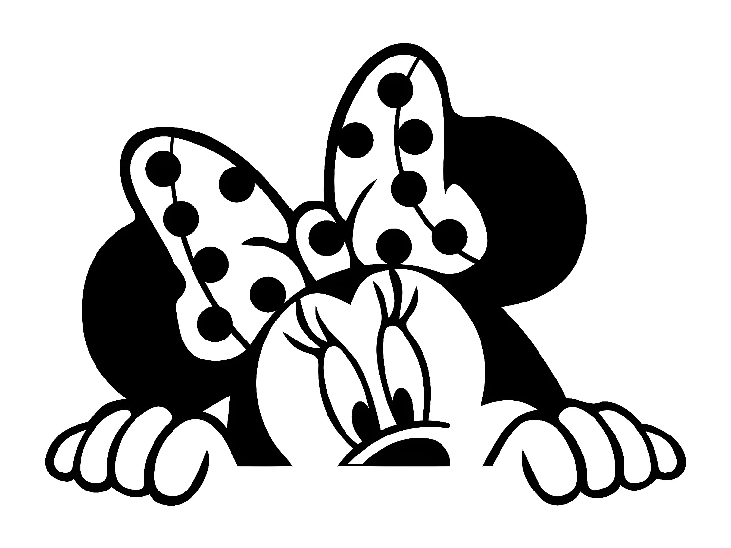 Decoração em Metal Minnie 3, Preto, 61x1,5x44 cm, EPIKASA