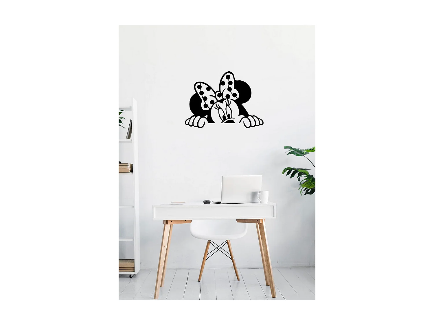 Decoração em Metal Minnie 3, Preto, 61x1,5x44 cm, EPIKASA