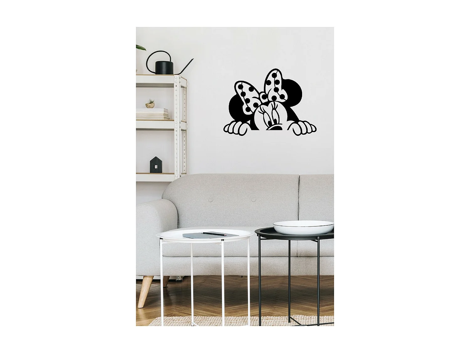 Decoração em Metal Minnie 3, Preto, 61x1,5x44 cm, EPIKASA