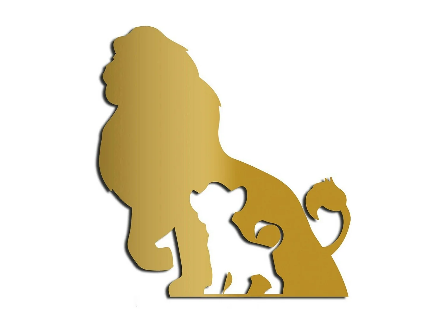 Dekoracja Metalowa Król Lew 1, Złoto, 70x1,5x76 cm, EPIKASA