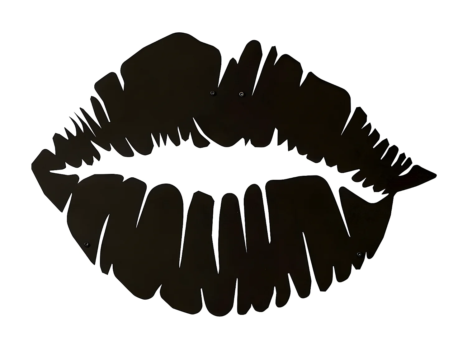 Metalen Decoratie Kus 2 - Zwart - 48x1,5x33 cm - EPIKASA