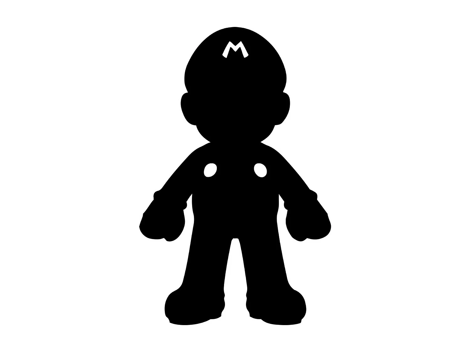 Décoration en Métal Super Mario 3, Noir, 35x1,5x55 cm, EPIKASA