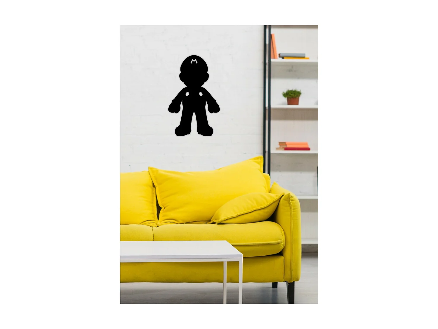 Décoration en Métal Super Mario 3, Noir, 35x1,5x55 cm, EPIKASA