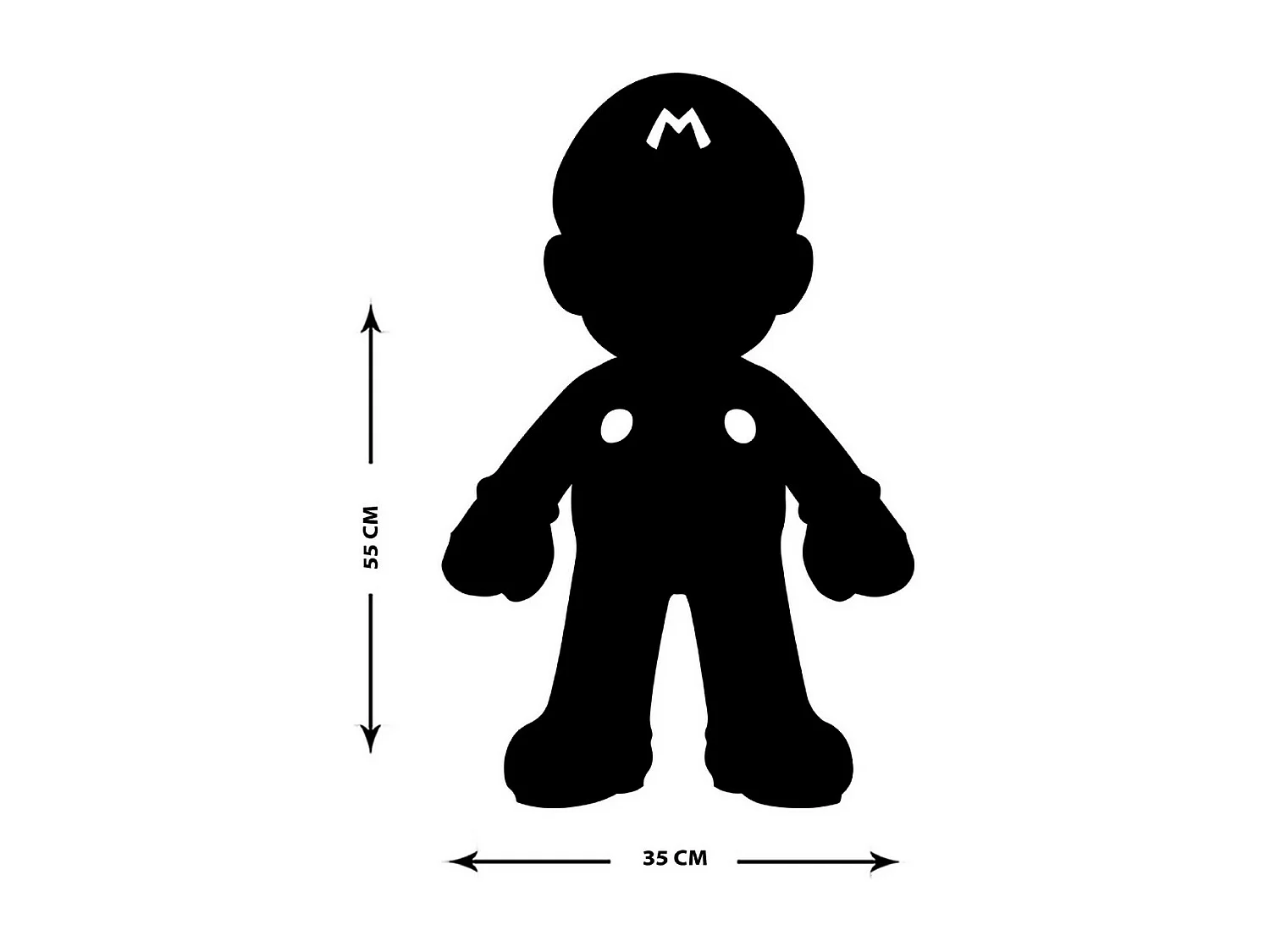 Décoration en Métal Super Mario 3, Noir, 35x1,5x55 cm, EPIKASA