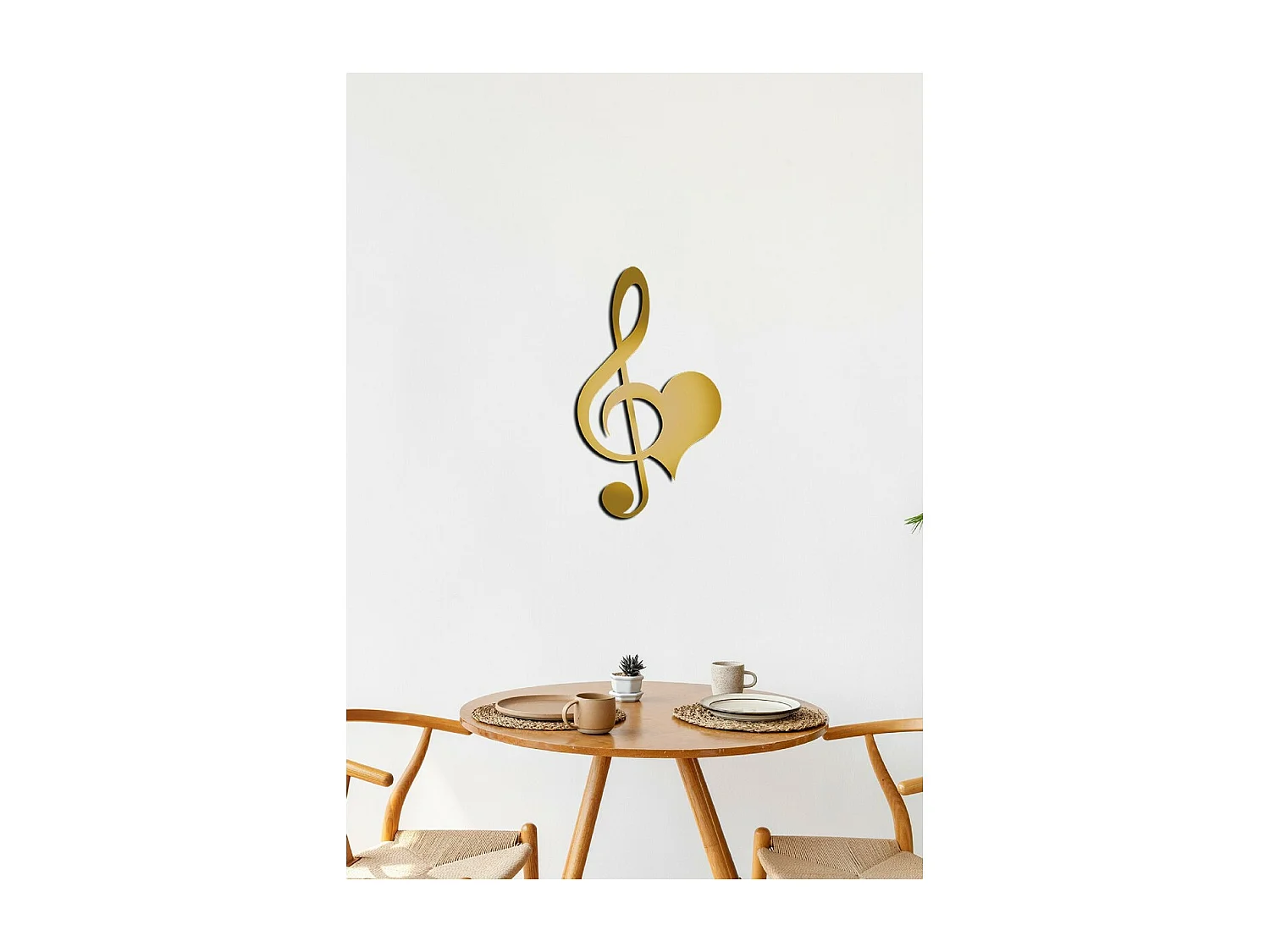 Décoration en Métal Clé de Violon 12, Or, 35x1,5x60 cm, EPIKASA