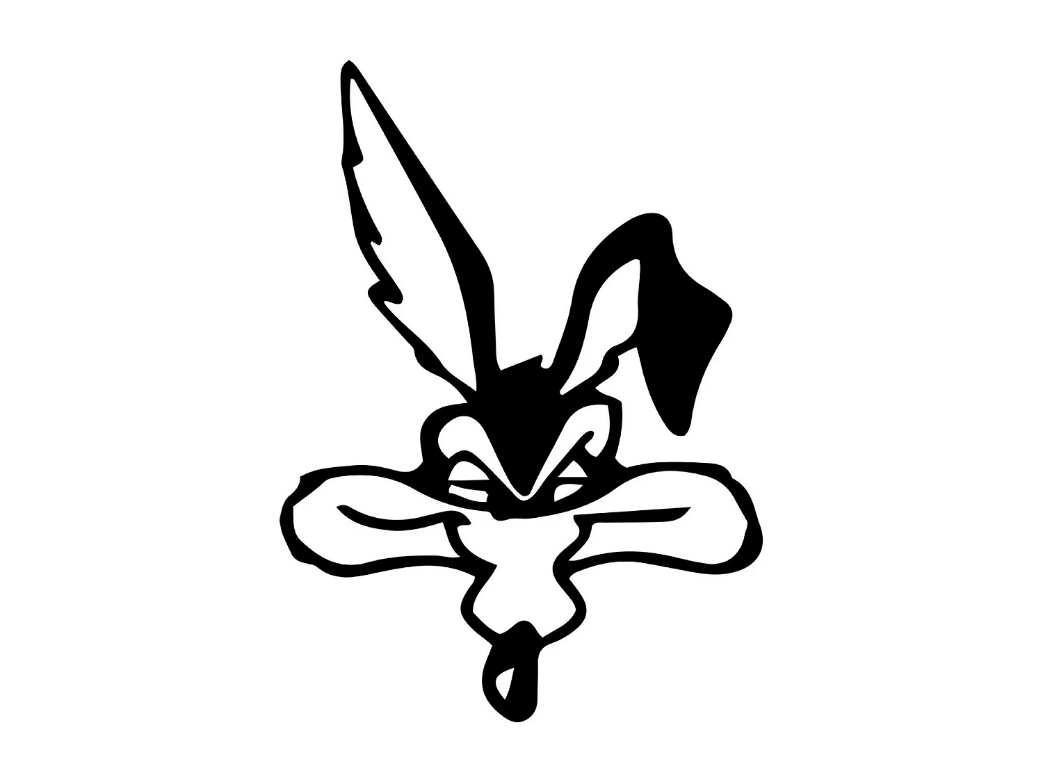 Decoração em Metal Willy Coiote, Preto, 50x1,5x69 cm, EPIKASA