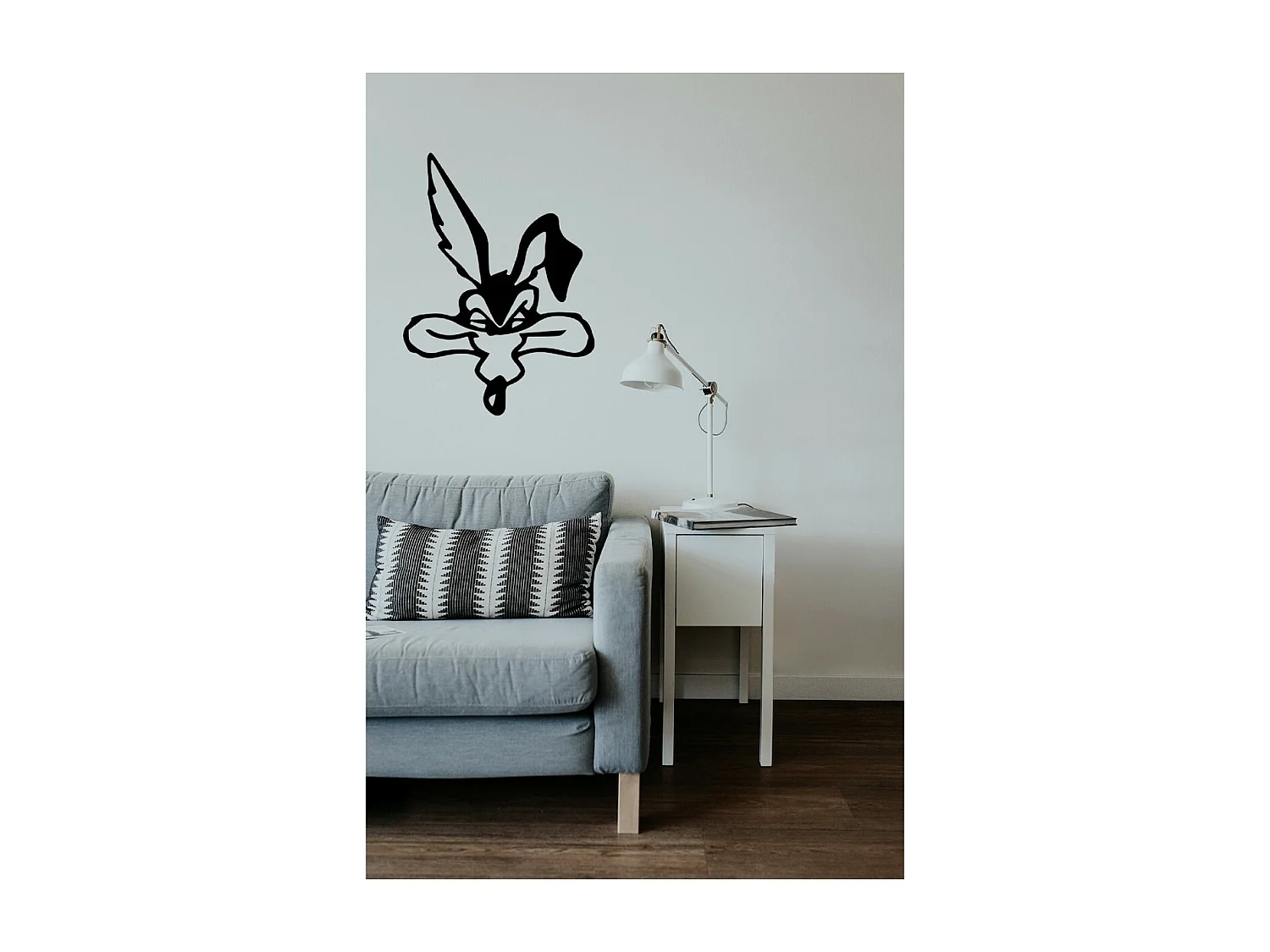 Decoração em Metal Willy Coiote, Preto, 50x1,5x69 cm, EPIKASA