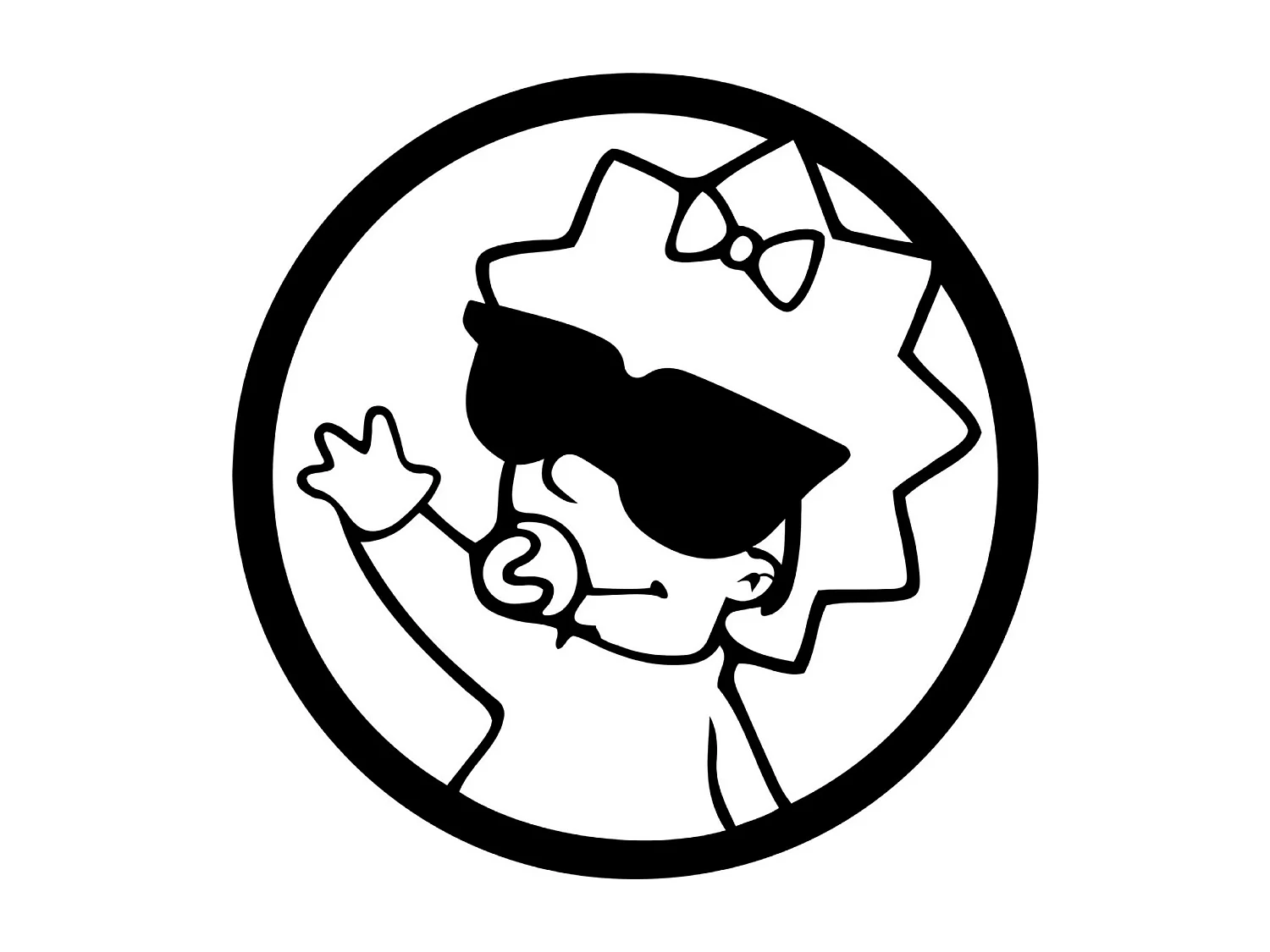 Decorazione in Metallo Simpson 4, Nero, 71x1,5x71 cm, EPIKASA