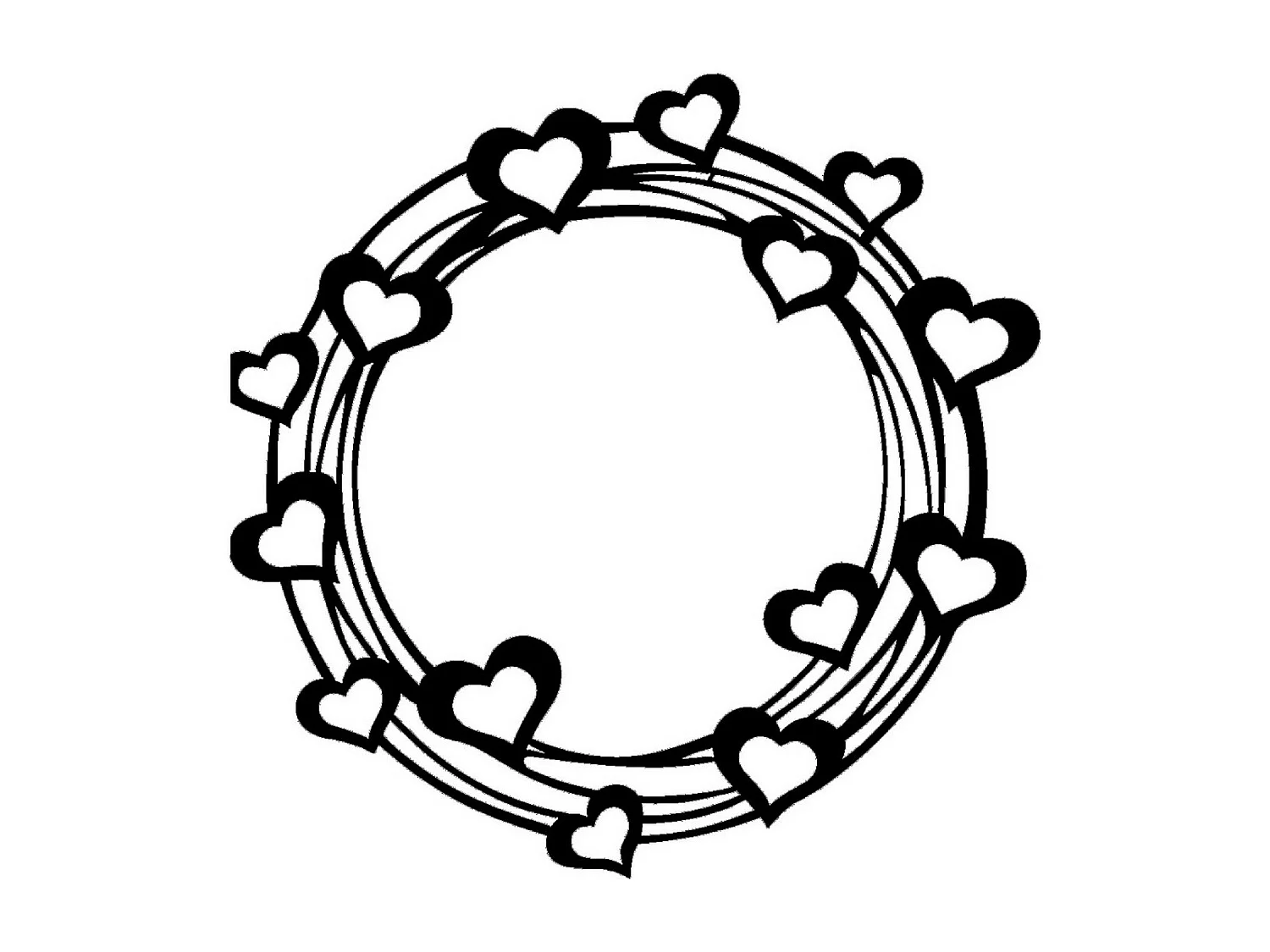 Decorazione in Metallo Cuore 7, Nero, 66x1,5x65 cm, EPIKASA
