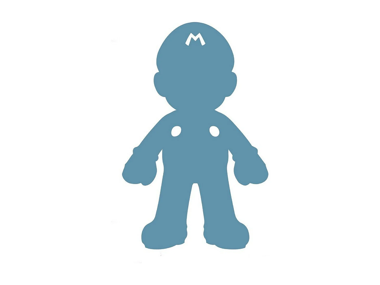 Metalen Decoratie Super Mario 4 - Blauw - 35x1,5x55 cm - EPIKASA