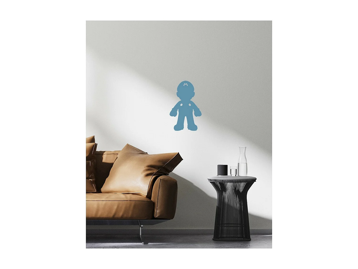 Metalen Decoratie Super Mario 4 - Blauw - 35x1,5x55 cm - EPIKASA