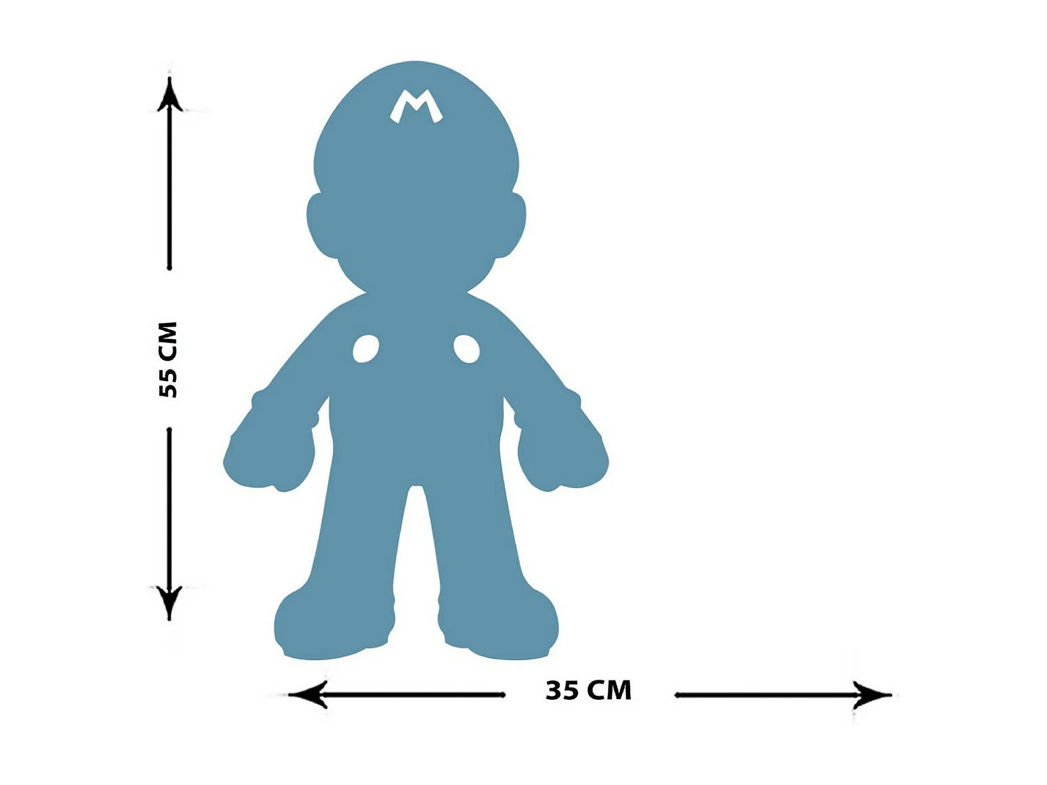 Metalen Decoratie Super Mario 4 - Blauw - 35x1,5x55 cm - EPIKASA