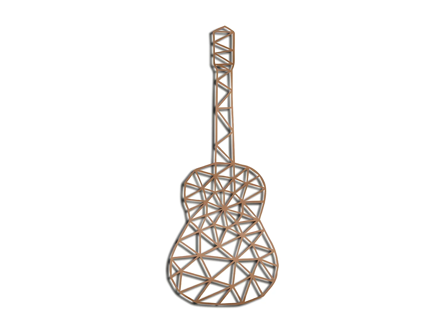 Dekoracja Metalowa Gitara 10, Miedź, 40x1,5x102 cm, EPIKASA