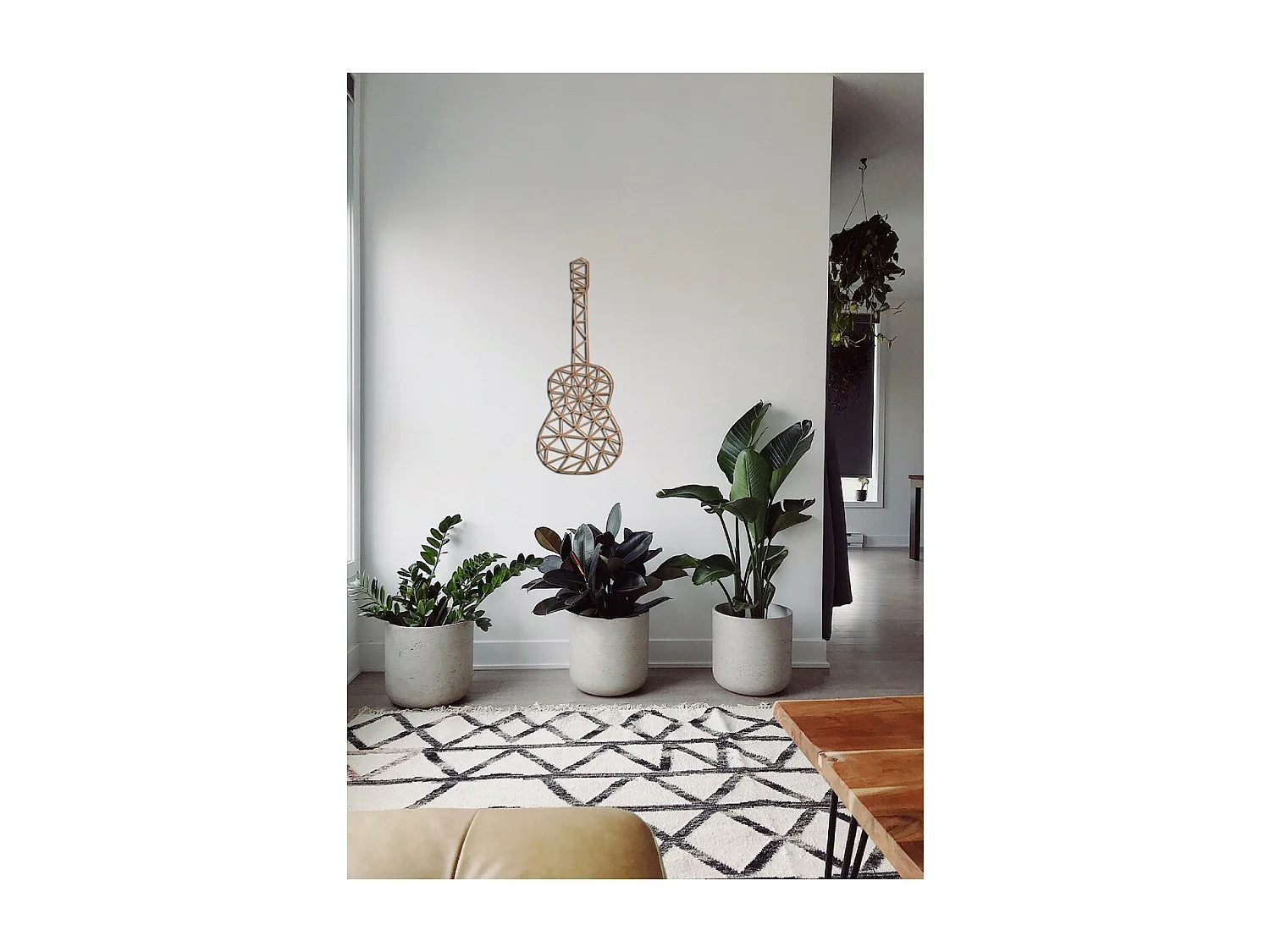 Dekoracja Metalowa Gitara 10, Miedź, 40x1,5x102 cm, EPIKASA