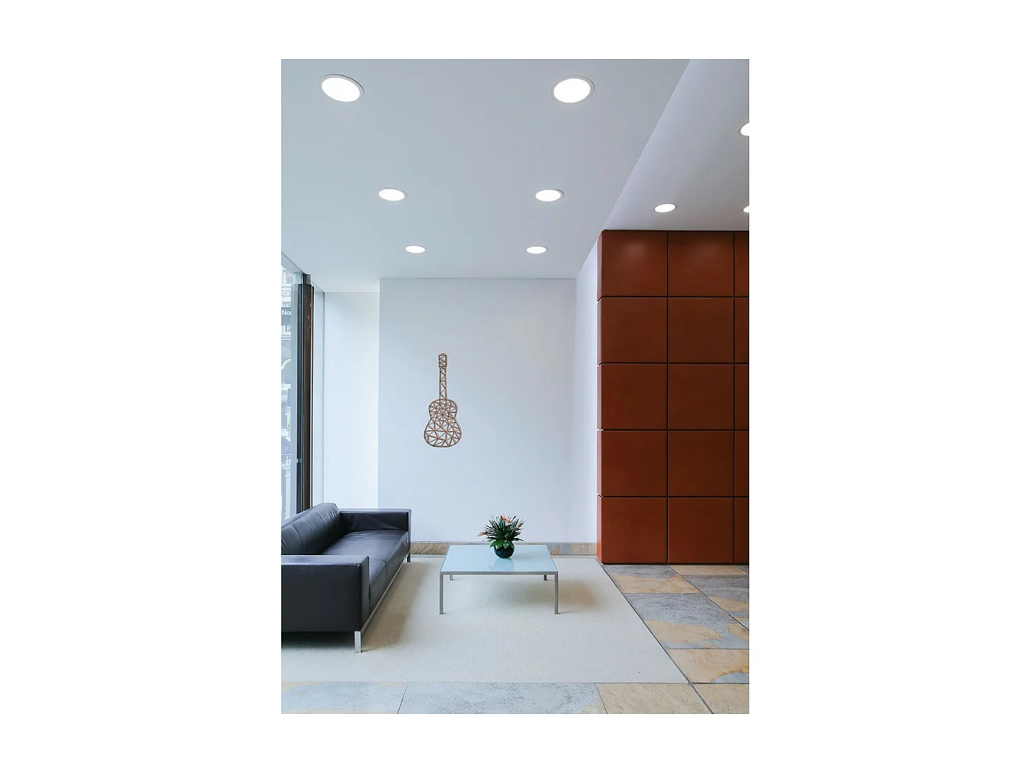 Dekoracja Metalowa Gitara 10, Miedź, 40x1,5x102 cm, EPIKASA