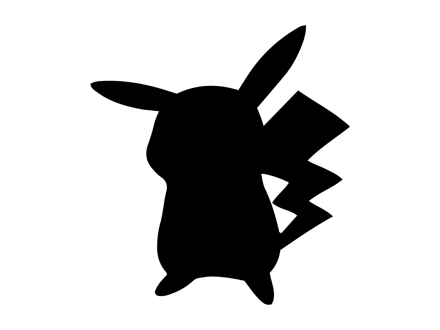 Dekoracja Metalowa Pikachu, Czarny, 47x1,5x51 cm, EPIKASA