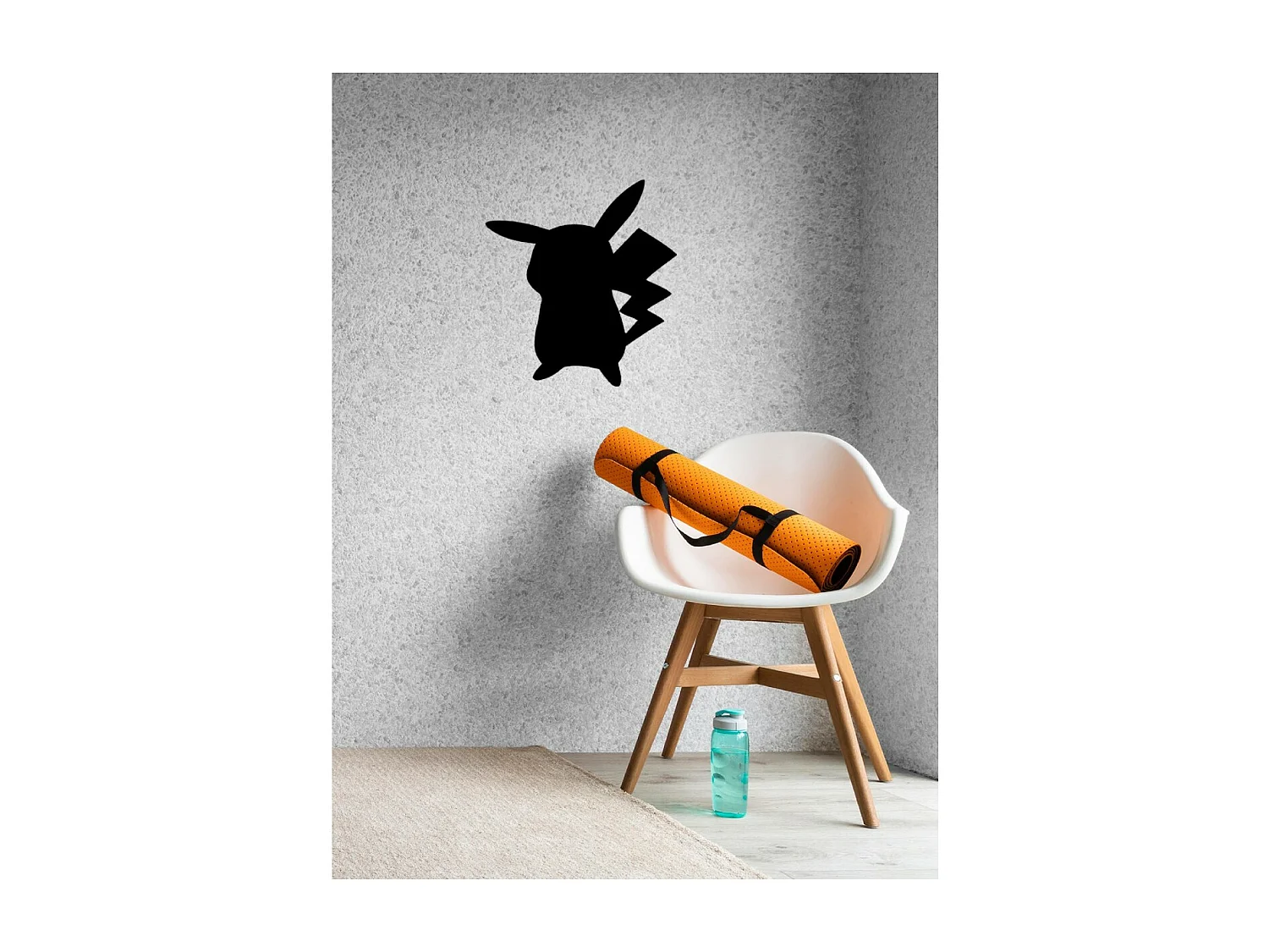 Dekoracja Metalowa Pikachu, Czarny, 47x1,5x51 cm, EPIKASA