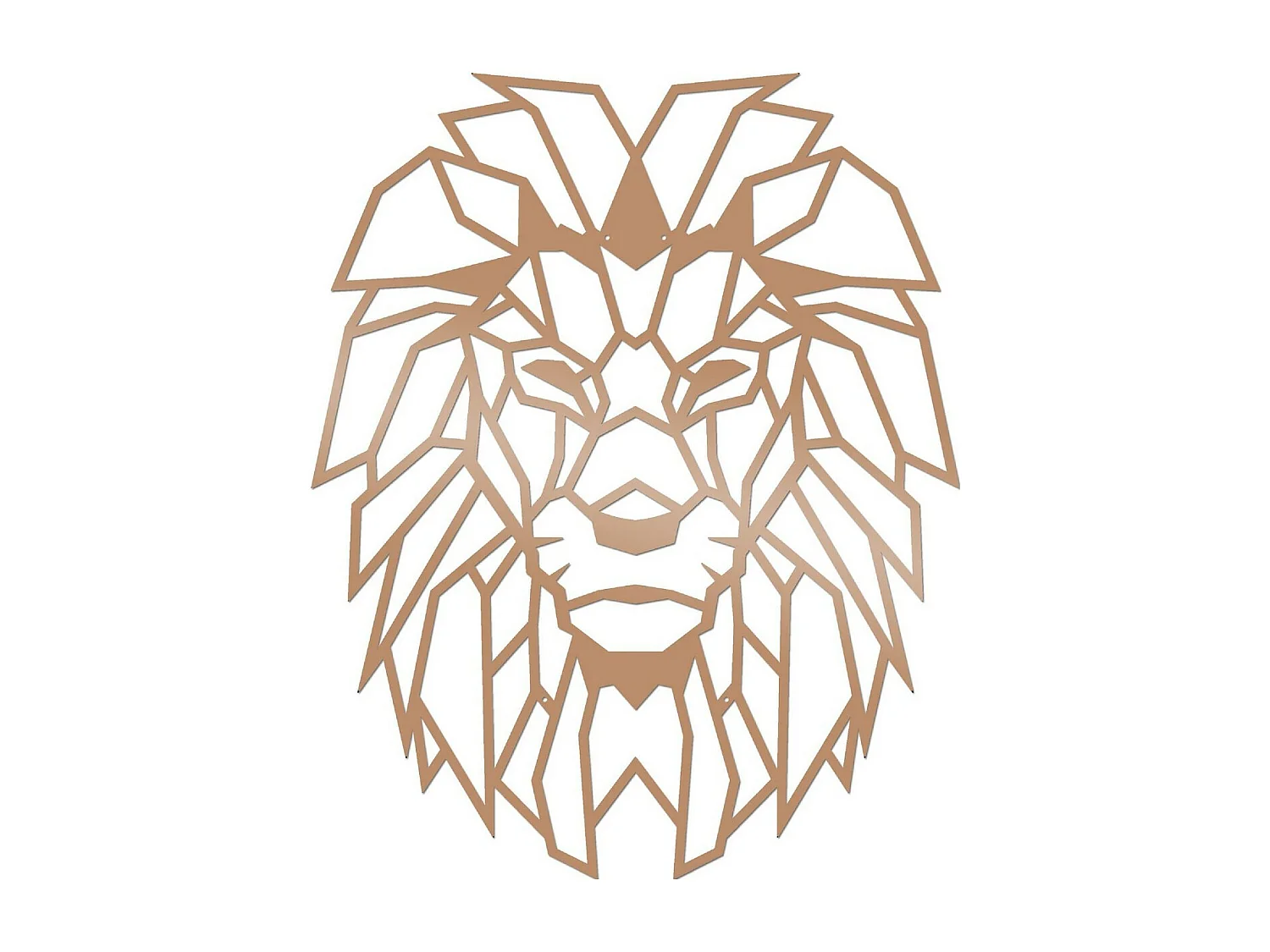 Decoração em Metal Leão 5, Cobre, 40x1,5x50 cm, EPIKASA