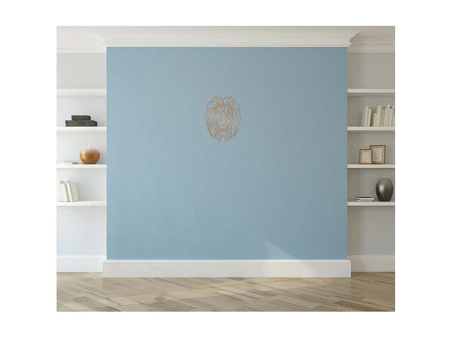 Decoração em Metal Leão 5, Cobre, 40x1,5x50 cm, EPIKASA