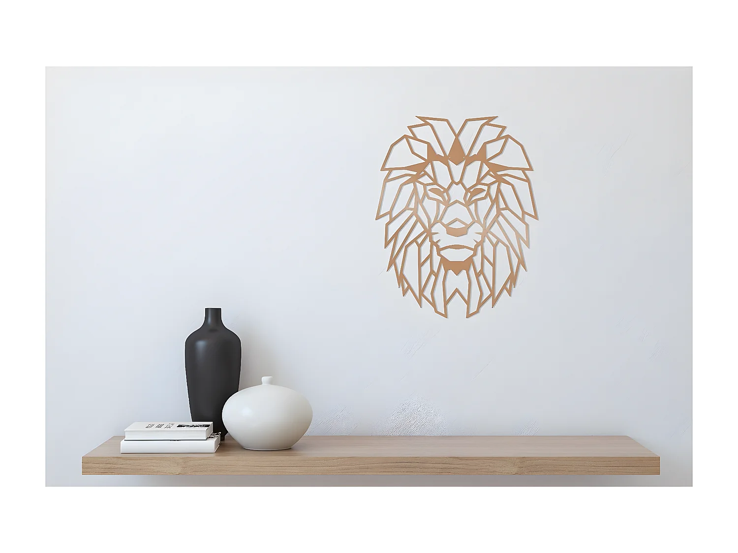 Decoração em Metal Leão 5, Cobre, 40x1,5x50 cm, EPIKASA