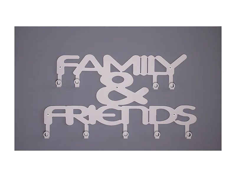 Cabides de Parede Family and Friends 1, Branco, 47x0,20x29 cm, EPIKASA