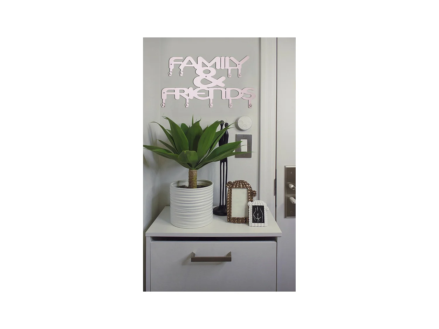 Perchero de Pared Family and Friends 1, Blanco, 47x0,20x29 cm, EPIKASA