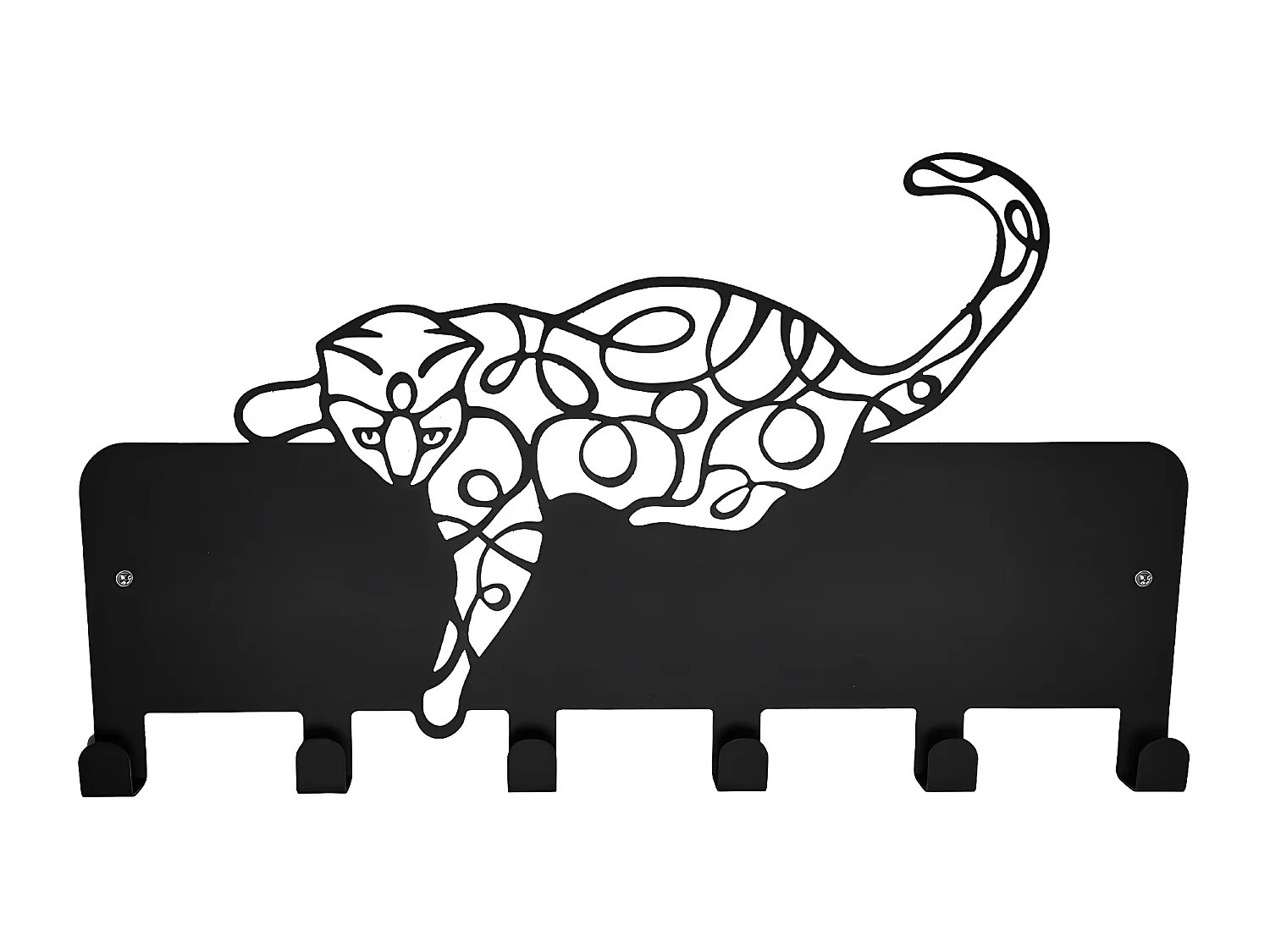 Cabides de Parede Gatos 13, Preto, 50x1,5x32 cm, EPIKASA