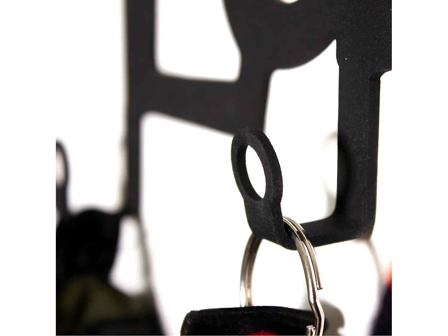 Porte-Manteau Murale Live Love Laugh, Noir, 46x2x27 cm, EPIKASA