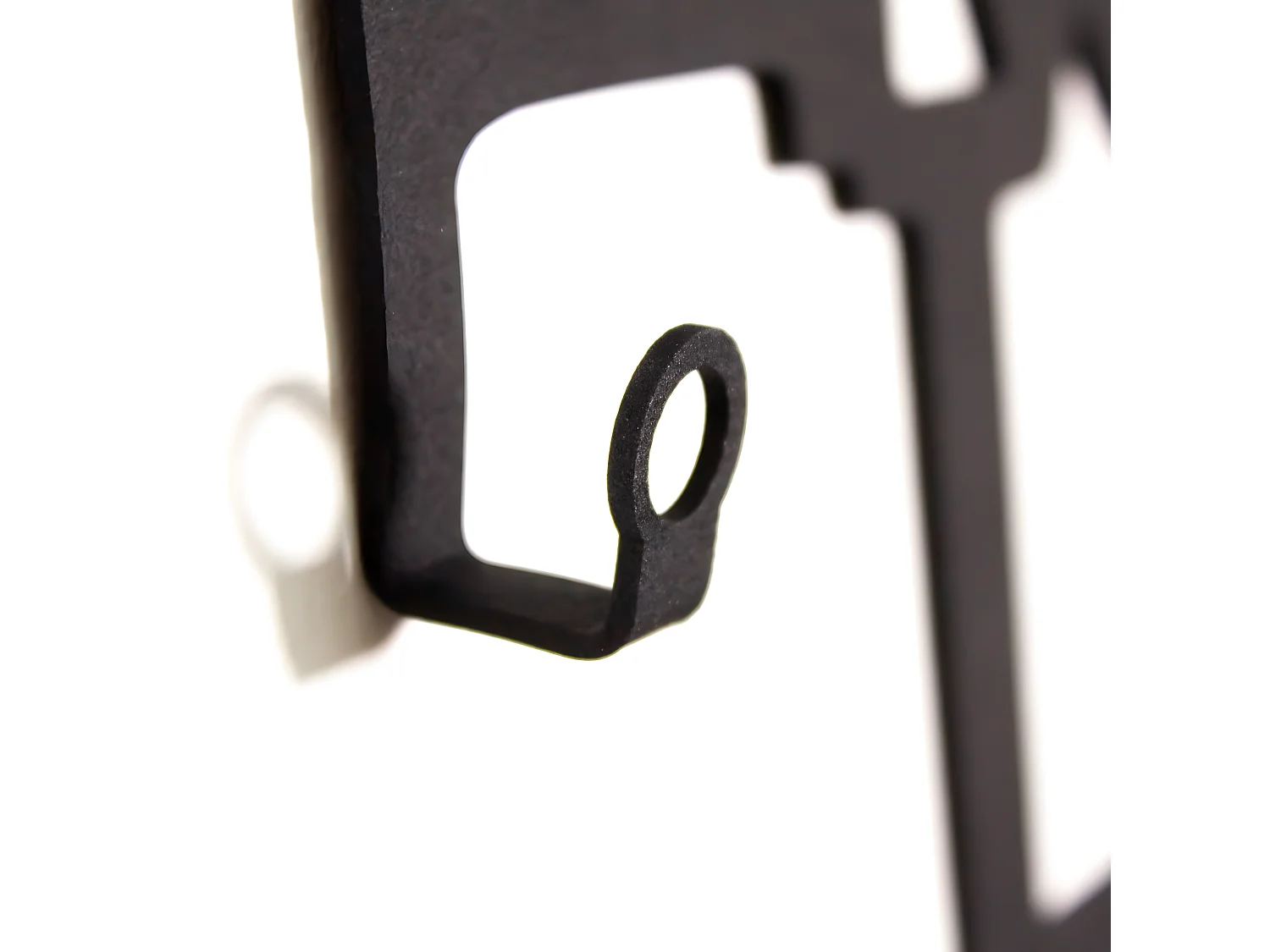 Porte-Manteau Murale Live Love Laugh, Noir, 46x2x27 cm, EPIKASA