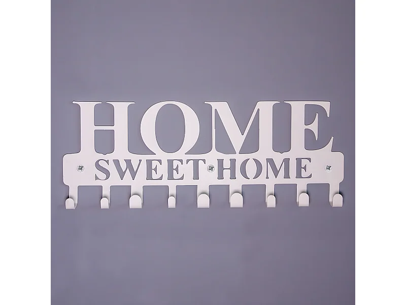 Cabides de Parede Home Sweet Home 2, Branco, 29x0,20x13 cm, EPIKASA
