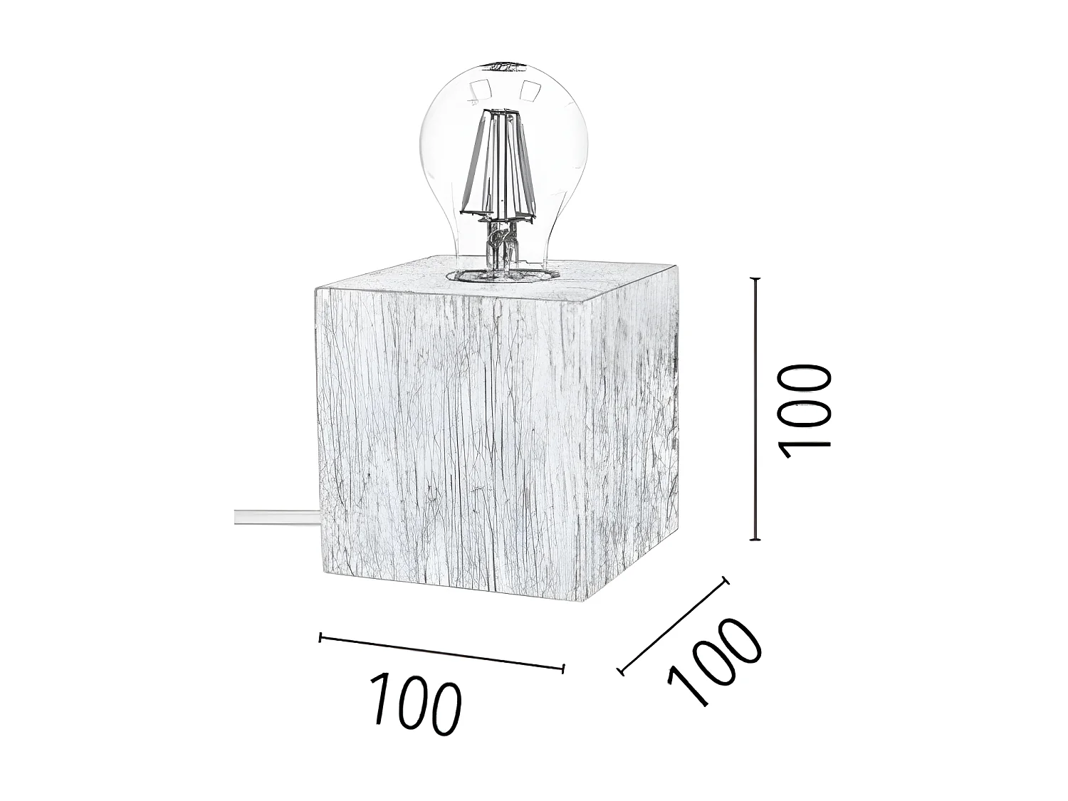 Candeeiro de Mesa Trongo, Castanho, 10x10x10 cm, EPIKASA