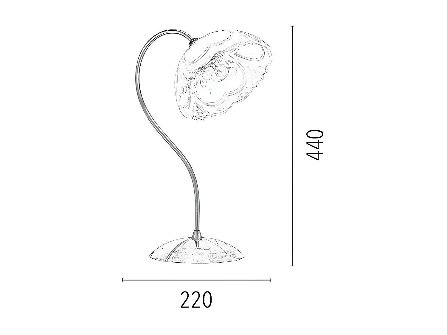Tafellamp Wien - Messing - 22x22x44 cm - EPIKASA