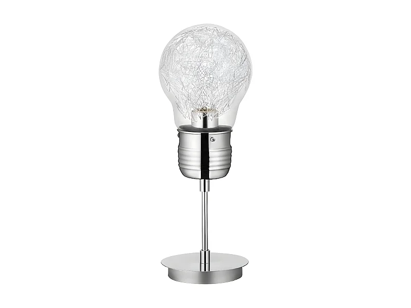 Tafellamp Bulb - Zilver - 14,5x14,5x40 cm - EPIKASA