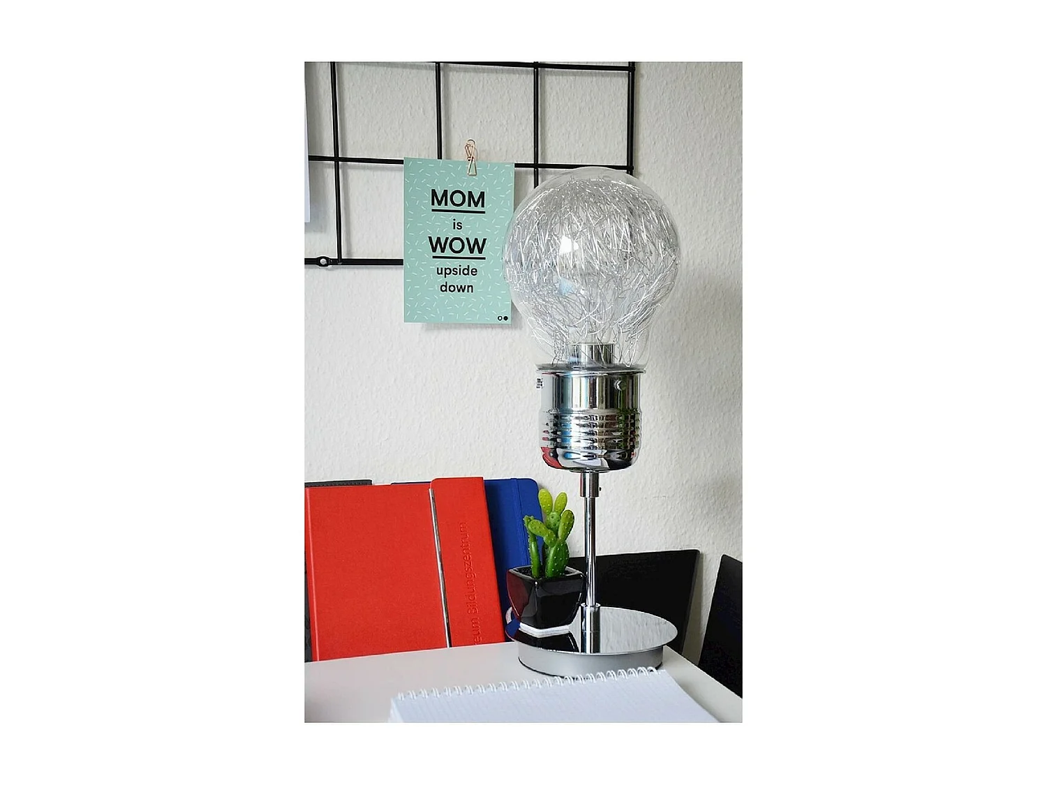 Tafellamp Bulb - Zilver - 14,5x14,5x40 cm - EPIKASA