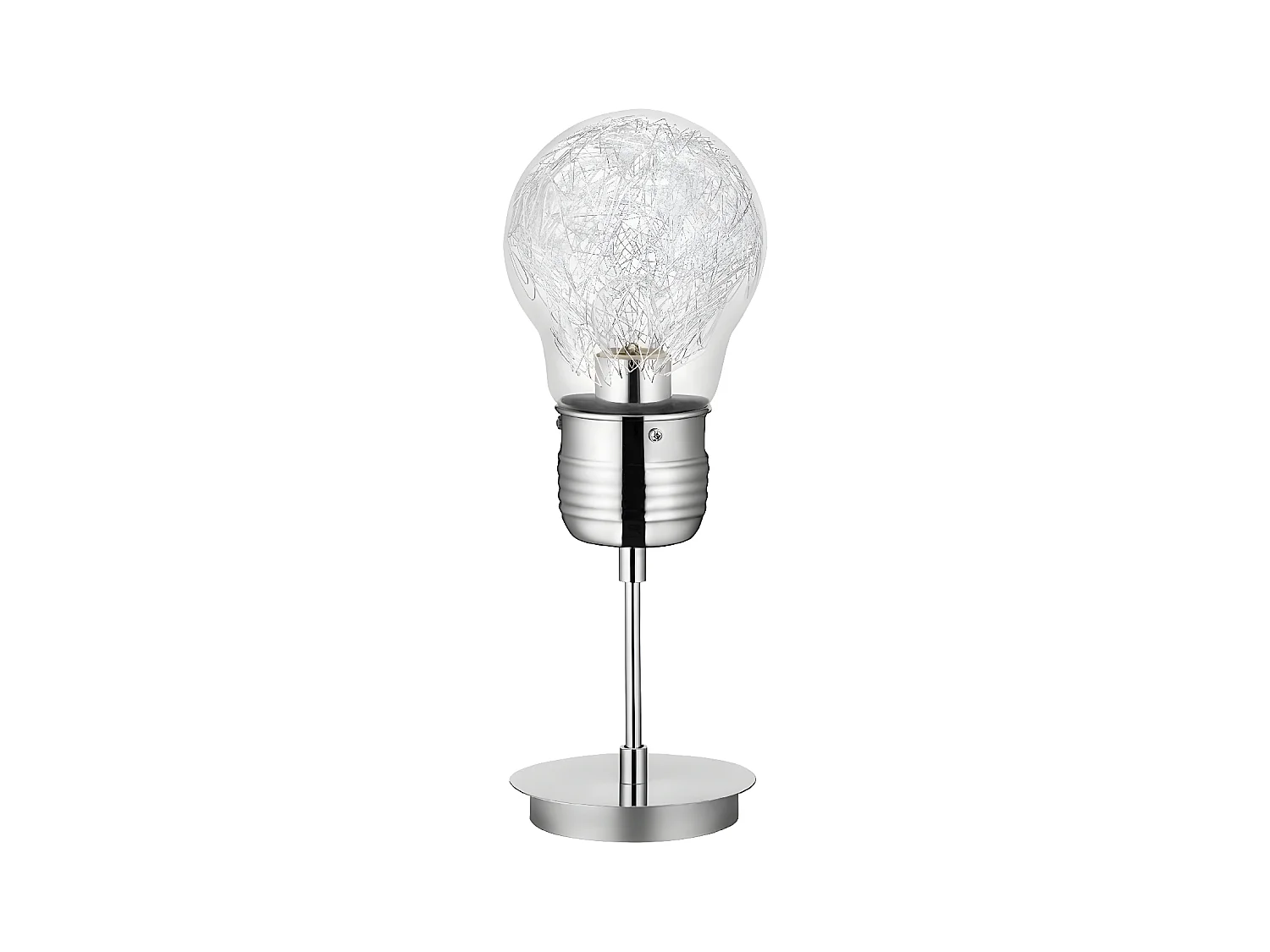 Lampe à Poser Bulb, Argent, 14,5x14,5x40 cm, EPIKASA