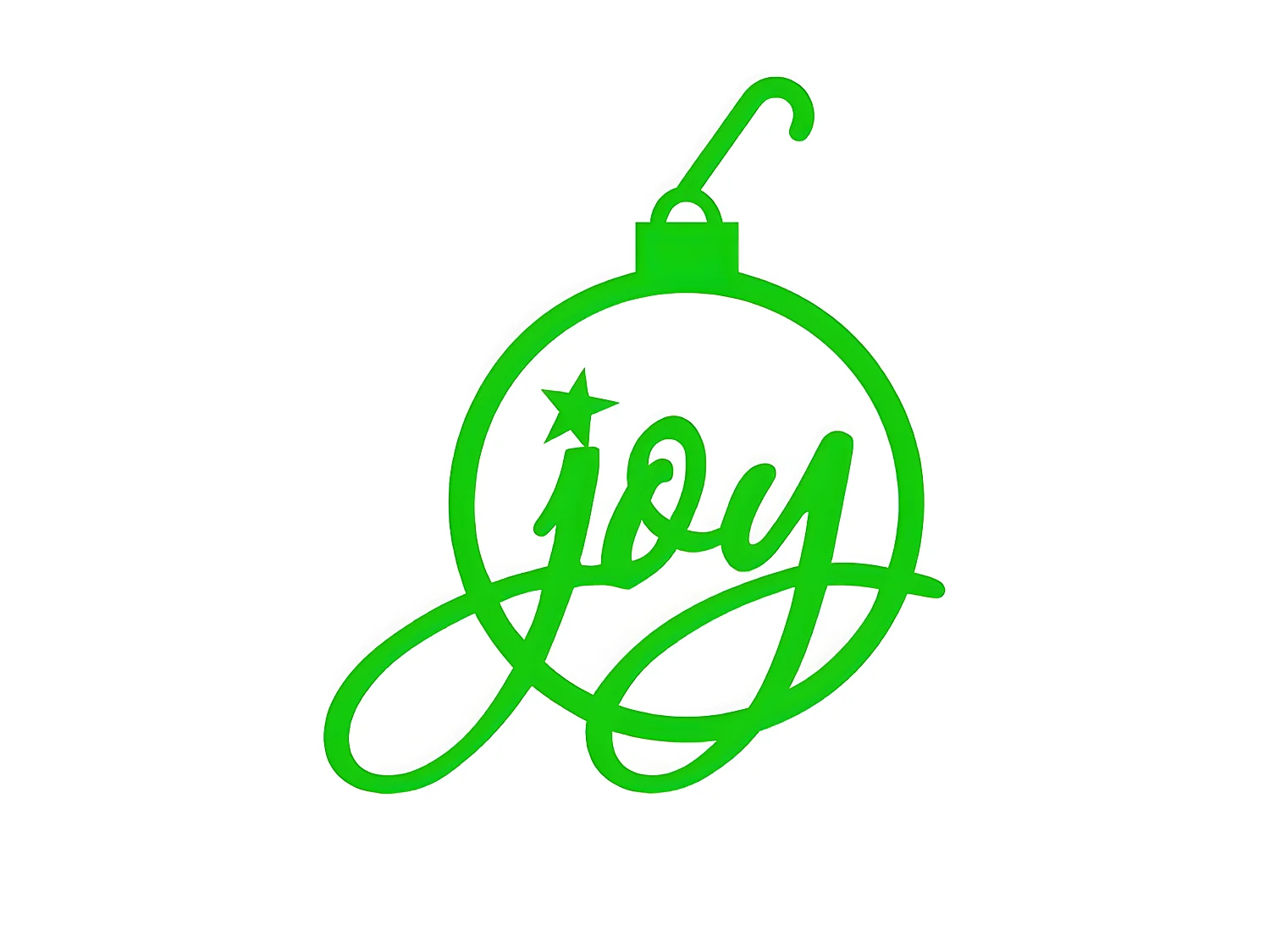 Décoration en Métal Joy 1, Vert, 50x1,5x58 cm, EPIKASA