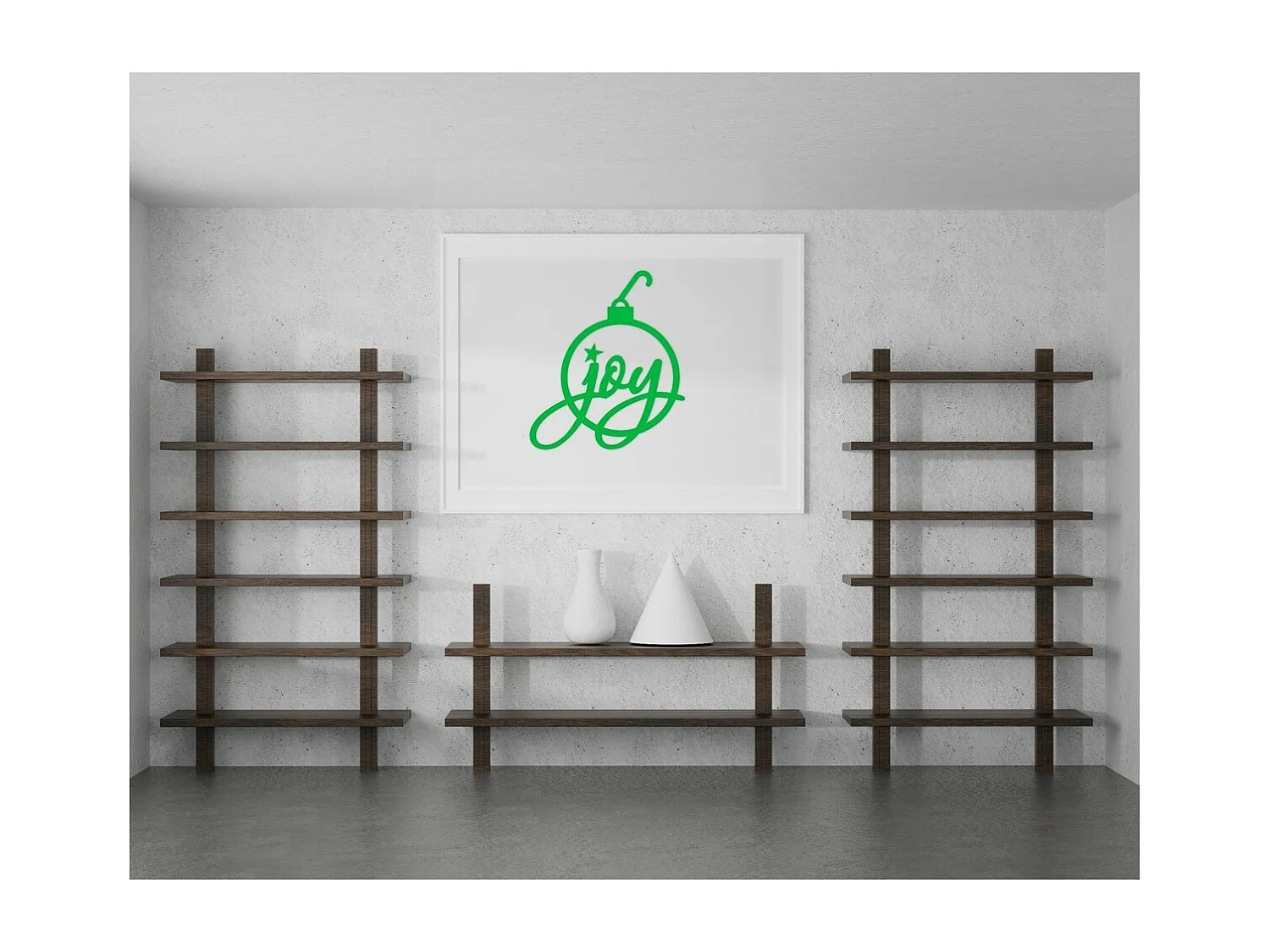 Décoration en Métal Joy 1, Vert, 50x1,5x58 cm, EPIKASA