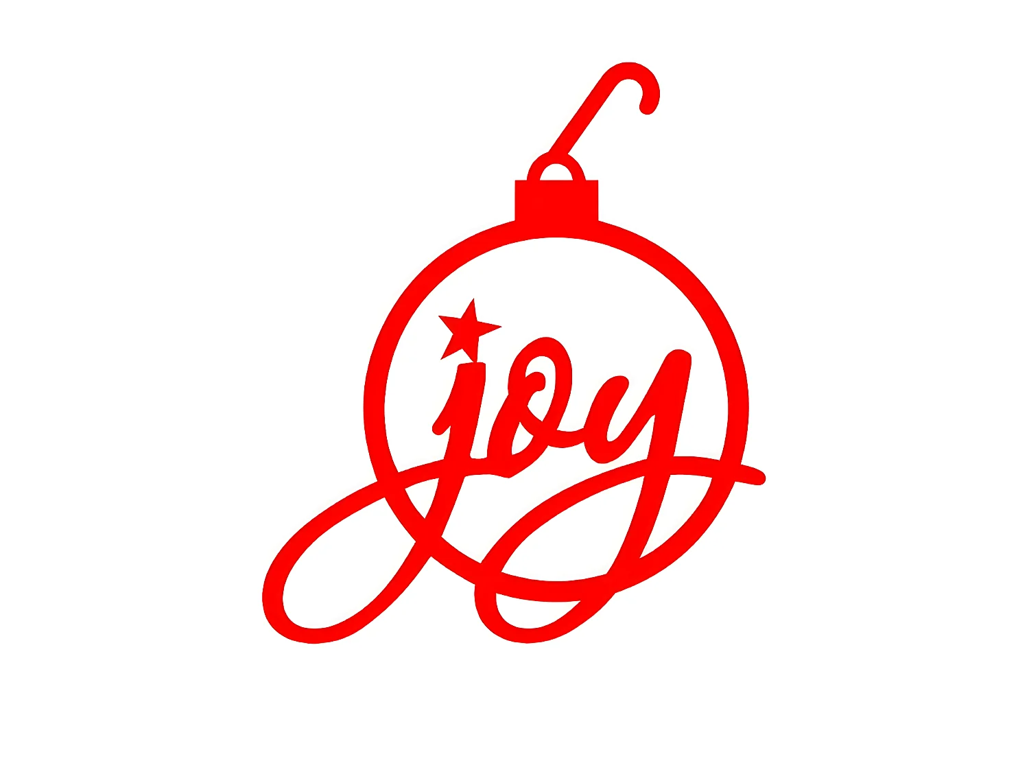 Dekoracja Metalowa Joy 2, Czerwony, 50x1,5x58 cm, EPIKASA