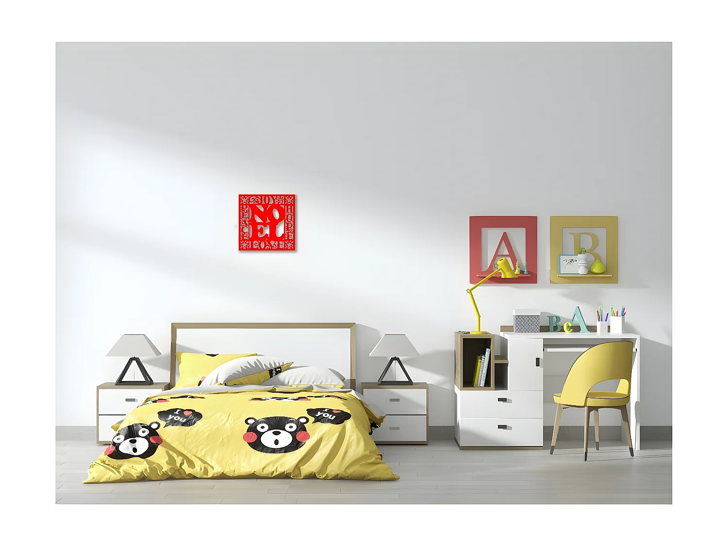 Décoration en Métal Noel 4, Rouge, 61x1,5x60 cm, EPIKASA