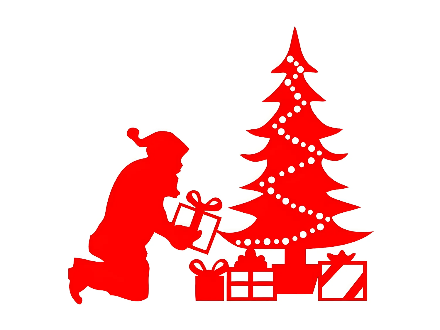 Dekoracja Metalowa Ojciec Gwiazdka 2, Czerwony, 90x1,5x82 cm, EPIKASA