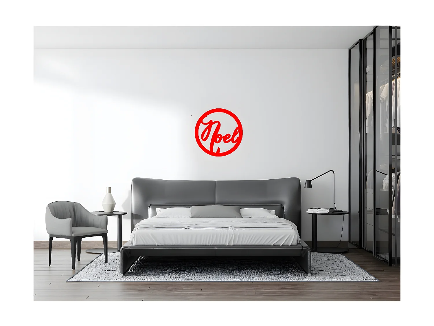 Decorazione in Metallo Noel 2, Rosso, 50x1,5x50 cm, EPIKASA