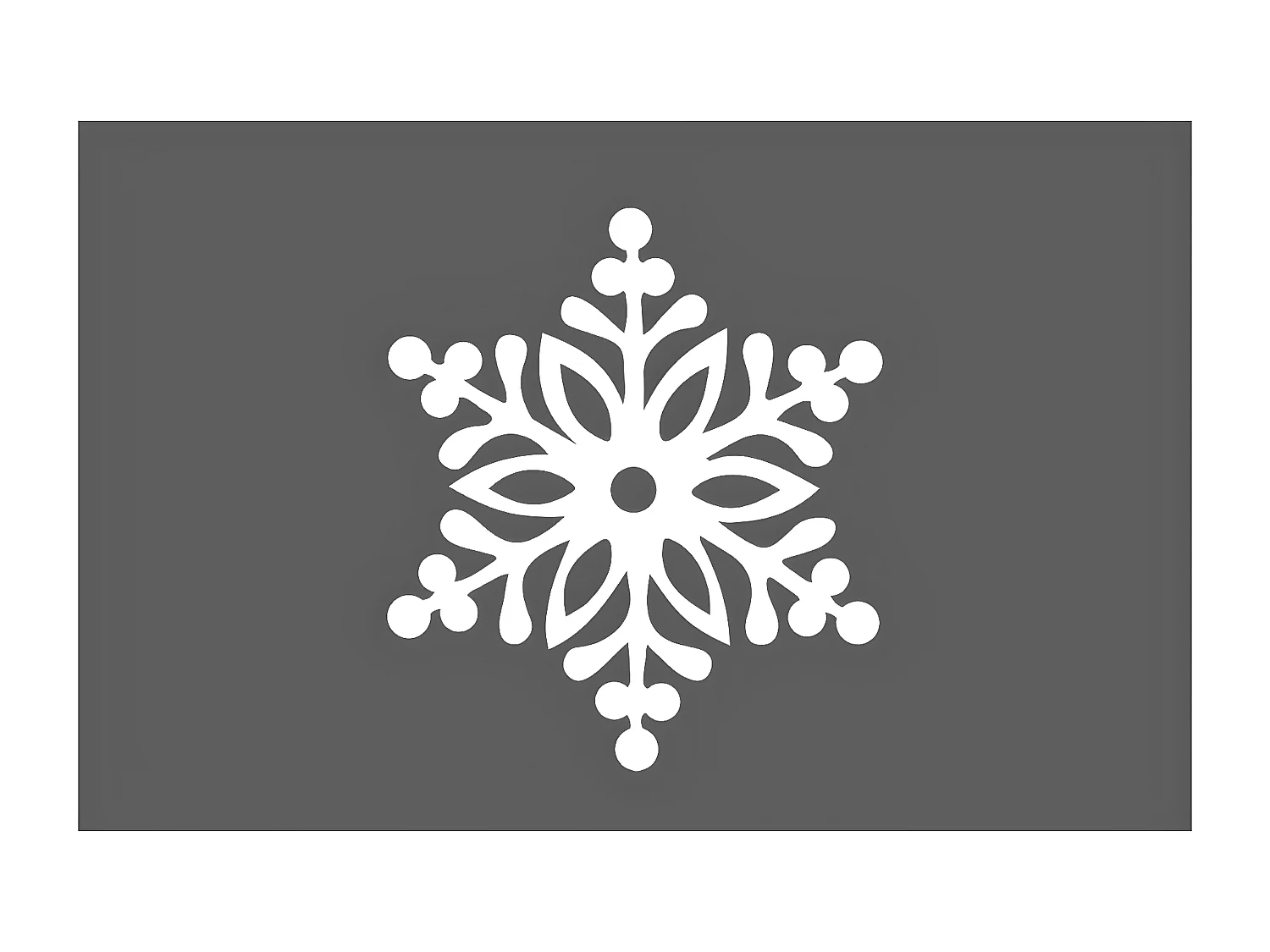 Décoration en Métal Flocon de Neige 3, Blanc, 50x1,5x57 cm, EPIKASA